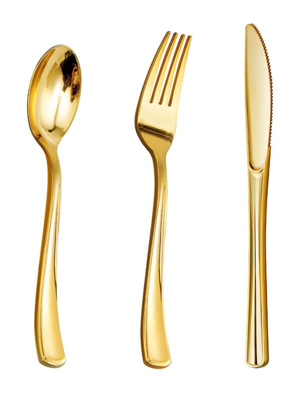 Goodluck 150-Piece Gold Plastic Silverware Set